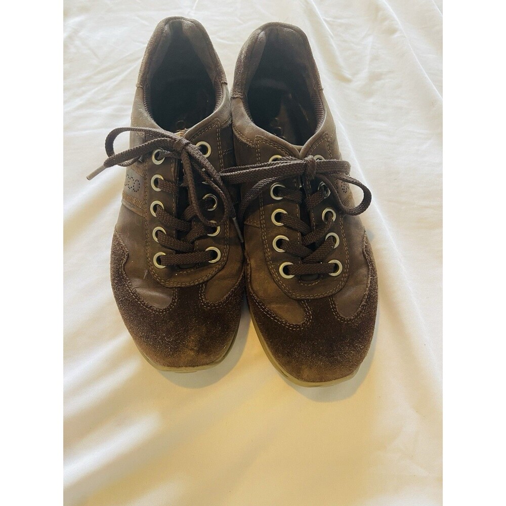 ECCO Mobile II Women’s Brown Leather Walking Comfort Shoes EU 39 US 8 Lace Up